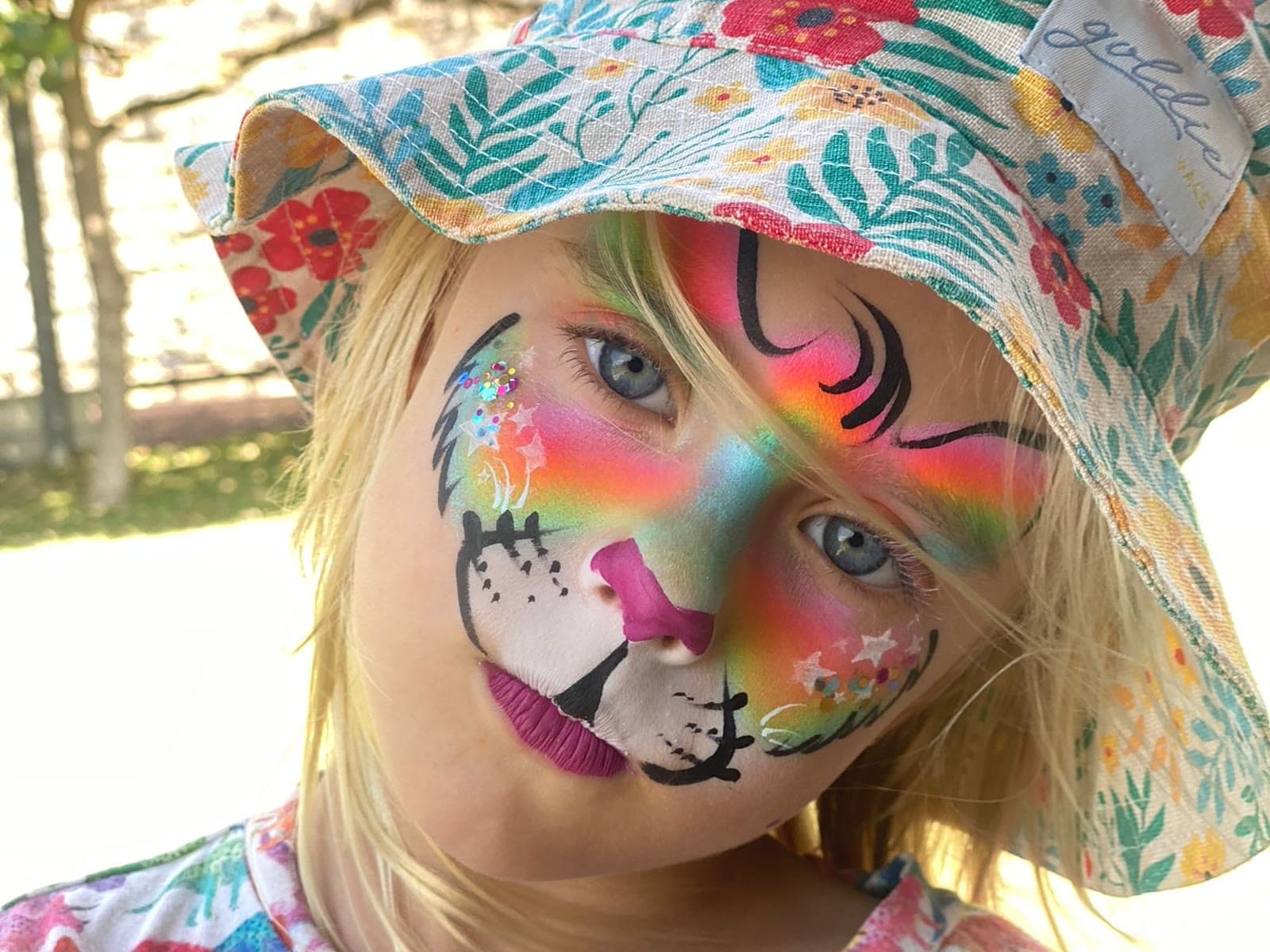 Prism Palm Face Painting